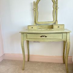 Vintage Style Dressing Table with Mirror & Drawers