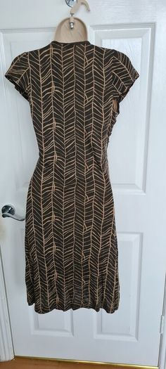 Bellissima Brown Spiderweb like Dress  Cotton/Mix Size Small
