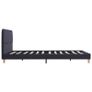 Bed Frame Dark Grey Fabric 135x190 cm Image 4