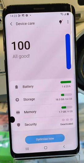 Samsung Galaxy S9 64GB Dual Sim Unlocked  Black (Display Has a Dot)