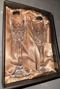 Killarney Crystal champagne pair.