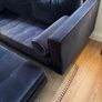 Two seater Scott velvet sofa plus matching ottoman Image 4