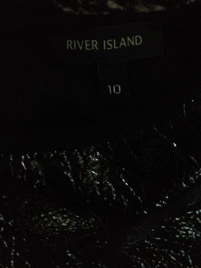 RIVER ISLAND.. Beautiful Black Fitted Pencil Dress (Size 10)
