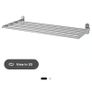 Wall shelf with towel rail, stainless steel, 62X23 cm Image 2