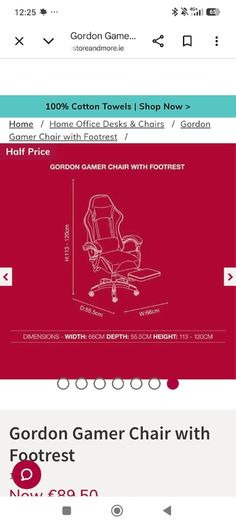 Gamer Chair Gordon with Footrest