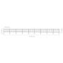 Garden Fence with Hoop Top Steel 15.3x1 m Black Image 5