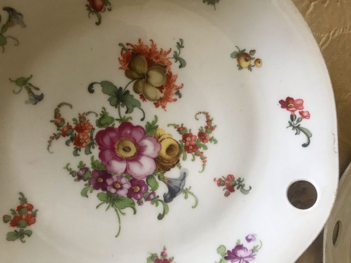 Antique Meissen Hand Painted Plate Set