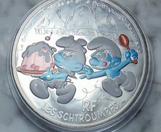 France 50 Euro Silver (.900) Uncirculated Coin 2020 - Greedy Smurf - The Smurfs