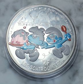 France 50 Euro Silver (.900) Uncirculated Coin 2020 - Greedy Smurf - The Smurfs