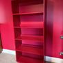 Pink / Burgundy Wooden Shelving Unit Image 4