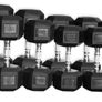 Rubber Hex Dumbbells 2.5 - 30kg (Full Set) Image 2
