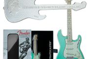 FENDER Stratocaster Guitar 1 Oz Silver Coin 2 Dollars Solomon Islands 2022