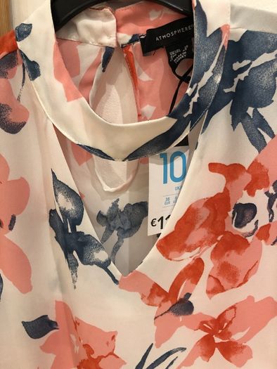 White Floral Blouse BNWT