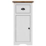 Bathroom Cabinet White and Brown Image 4