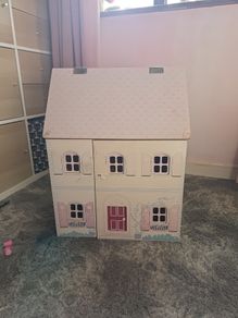 Large Wooden Dollhouse with Furniture & Accessories