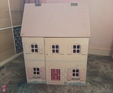 Large Wooden Dollhouse with Furniture & Accessories