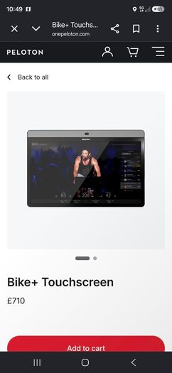 Peloton bike + monitor