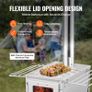 Portable Stainless Steel Camping Wood Stove, 203.2cm Chimney, 11.47L Firebox, 8 Chimney Pipes, Gloves Included, Wood-Burning Tent Stove for Outdoor Cooking & Heating Image 5