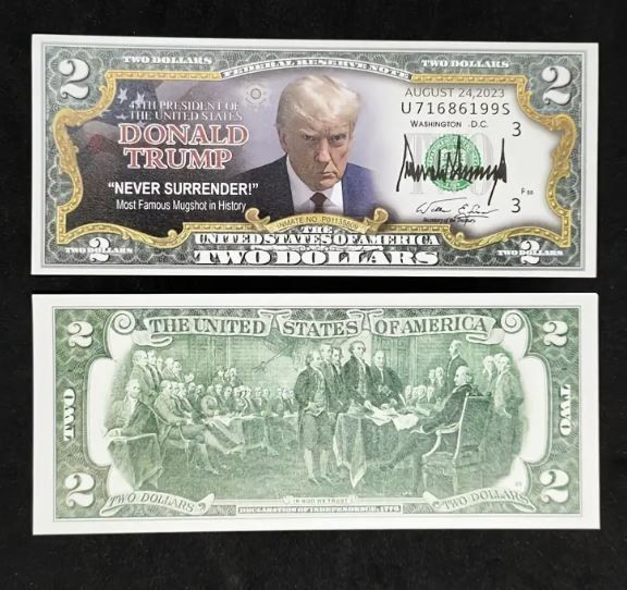 Commemorative Collectible 2 Dollars "Never Surrender", new.