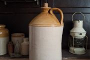 Antique One Gallon Stoneware Flagon Jug