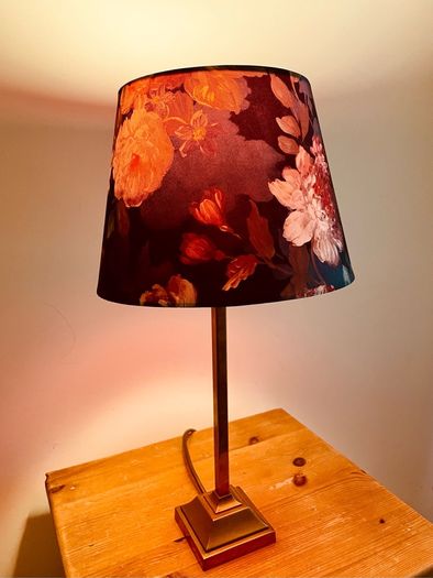 Pair of Stunning Floral Lampshades Dark Romantic Maximalist Country House Style BRAND NEW