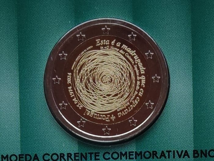 Portugal 2 Euro Base Metals Brilliant Uncirculated Coin 2024 - April 25th 50 years