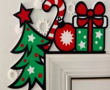 Christmas door corner decoration