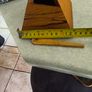 Wooden Salt cellar Triangular three-sided with matching small wooden spoon. Image 3