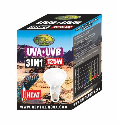 Reptile Nova Bulb For Terrariums UVA+UVB 125W