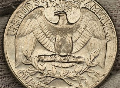 USA United States 1972 Quarter Mint Error Double Struck Reverse