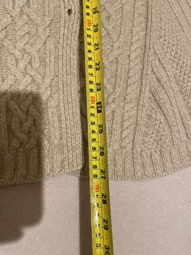 Aran craft merino wool cardigan