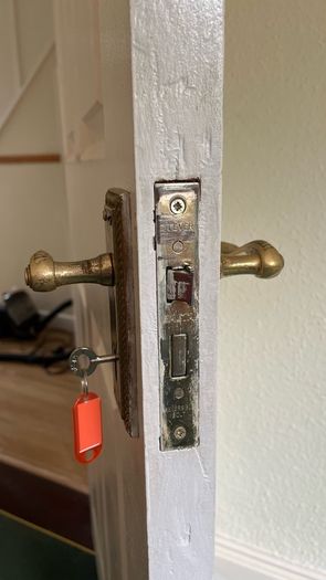 Timber white door