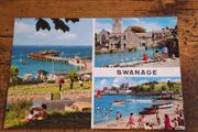 Old Postcard Swanage (Multiview), Dorset, England, John Hinde - free standard postage