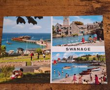 Old Postcard Swanage (Multiview), Dorset, England, John Hinde - free standard postage