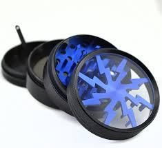 Metal Grinder Black Blue 4 Layers Large