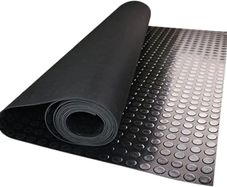 Garage Floor Matting, 1 X 5m Rubber Matting for Garage Floor, 3mm Thick Rubber Floor Matting Roll, Non Slip Waterproof Rubber Floor Mats for Garage, Van, Workbench, Workshop,
