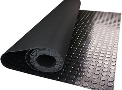 Garage Floor Matting, 1 X 5m Rubber Matting for Garage Floor, 3mm Thick Rubber Floor Matting Roll, Non Slip Waterproof Rubber Floor Mats for Garage, Van, Workbench, Workshop,