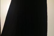 Karen Millen black flared midi skirt with leather insert size UK16 EUR44 Postage included