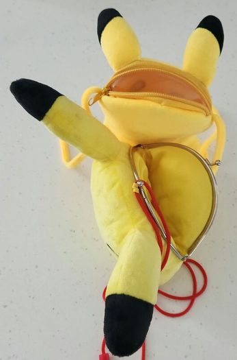 Pokemon Pikachu Large soft plush toy (approx 22 inches) + Ear Hat + 2 Shoulder Bags / Pouches