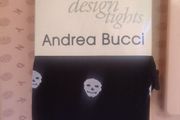 Andrea Bucci skulls black design tights size Large
