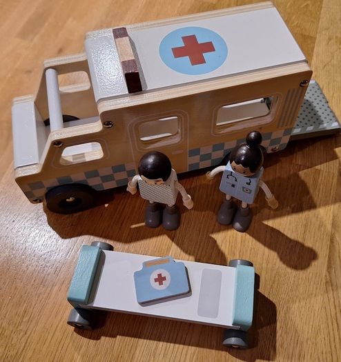 Little Town Wooden Ambulance Set