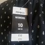 Pep & Co Ladies Top Blouse New With Tags Black & Silver Size 10 Image 5