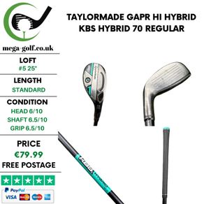 Taylormade Gapr Hi Hybrid / #5 25 Degree / Kbs Hybrid 70 Regular