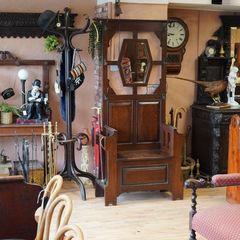 Antique Arts & Crafts Oak Hall Stand