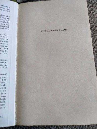 The Singing Flame by Ernie O Malley Anvil Books 1978 paperback FREE STANDARD POSTAGE INCLUDED