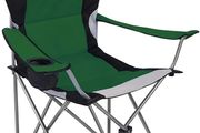Camping Chair, Padded Camping Chairs for Adults with Armrests and Cup Holder, Heavy Duty Folding Chair Portable for Fishing Beach, Perfect for Caravan Trips, BBQs, Garden, Picnic, Travelling (FREE SHIPPING)