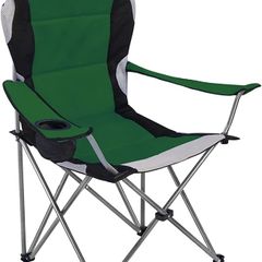 Camping Chair, Padded Camping Chairs for Adults with Armrests and Cup Holder, Heavy Duty Folding Chair Portable for Fishing Beach, Perfect for Caravan Trips, BBQs, Garden, Picnic, Travelling (FREE SHIPPING)