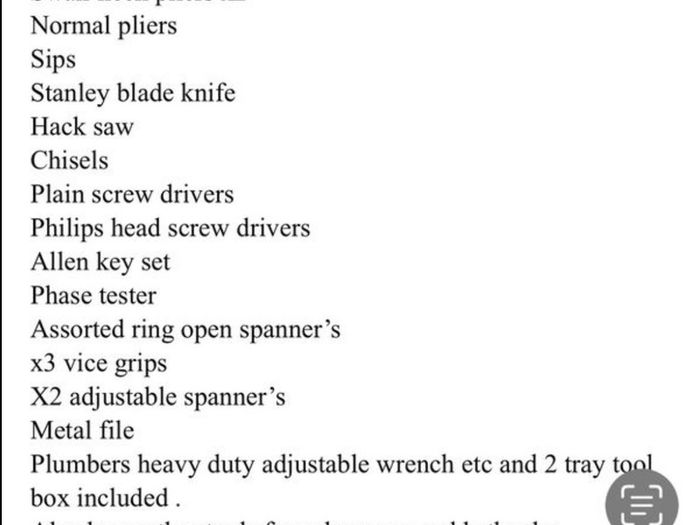 300 euro for the lot no offers full toolboxes to choose from see pictures too many to list