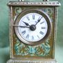 Antique French  Travel Pendulum Clock, Decorated with Flowers, with an Enameled Dial. Grand Prix de L'Horlogerie 1878 (WORKS WELL) Image 8