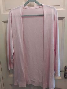 light pink cardigan size 18 new